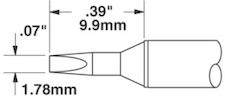 Solder Tip, Smart Heat PowerTips, STTC-137Metcal  